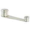 EVI Herrajes | Fermaporta con Fermo girevole | Fermaporte per Porte fino a 70 mm | Gomma transparente | Acciaio Inox Finitura Opaca | Compresi utensile, Vite + Tassello di Fissaggio | Mod. I-152T