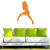 INDIGOS UG - Decalcomanie da muro - adesivi da parete - Murale - W489 - Sexy Donna, Arancione, 96x72 cm - Decorazione per soggiorno, camera dei bambini, ufficio, scuola