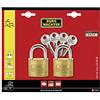 Burg-Wächter Duo 222 40 SB Lucchetti, Ottone, Set di 2 Pezzi