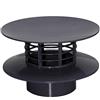 First Plast ES100A Estrattore Statico, Nero, diametro 100 mm