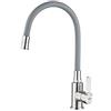Ibergrif M22119-9 - Rubinetto da Cucina Grigio con Bocca Flessibile, Miscelatore Lavello, Acciaio