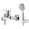 Ibergrif M13057 Rubinetto Miscelatore per Doccia e Vasca, Rubinetto Miscelatore Vasca da Bagno con Soffione Doccia, Sistema Doccia a Parete Con Regolabile Supporto e Tubo da 150cm