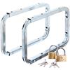 Alberts 802622 Gancio per scala, chiudibile a chiave, zincato blu, profondità totale 282 mm, profondità grillo 216 mm, set da 2