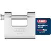 ABUS Monobloc Lucchetto 92/65 - Lucchetto in Ottone con Rivestimento in Acciaio - per Distributori Automatici, Grate Avvolgibili e Molto Altro - Gancio Spesso - Livello di Sicurezza ABUS 7 - Argento