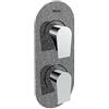 Bristan Mhou Shcdiv GG Glisten Metallic clessidra nascosta doppio controllo e deviatore, cromo/grafite