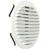 La Ventilazione GABTU125R Griglia Tonda Universale con Molle, Alluminio Bianco, ø155 mm