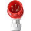 Kopp 108000001 - Spina a gomito CEE, 5 poli, 16 A, 400 V, colore: Rosso