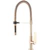 GRIFEMA LYON-G14001G Rubinetto Cucina Oro Rosa con Bocca Molto Alta (59CM), Miscelatore Cucina con Doccetta Estraibile Professionale (G3/8 Pollici), Modalità Spray a Due Funzioni