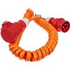 as - Schwabe 70419 CEE Cavo a spirale da cantiere, arancione, allungabile fino a 5 m