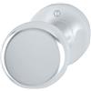 HOPPE 814787 Pomello per porta su rosetta rotonda | Forma cilindrica, alluminio anodizzato argento | pulsante fisso | 1 pezzo