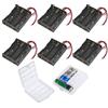 GTIWUNG 6Pcs AA Portabatterie per 3 batterie, 4.5V aa Battery Clip Battery Holder AA Batteries Case con cavi, Titolare Caso Batteria