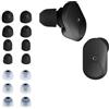 kwmobile 14x Auricolari di ricambio compatibile con Sony WF-1000XM3 / WF-1000XM4 / WF-1000XM5 Gommini sostitutivi in Silicone - 4 Misure - nero/trasparente