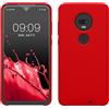 kwmobile Custodia Compatibile con Motorola Moto G7 / Moto G7 Plus Cover - Back Case per Smartphone in Silicone TPU - Protezione Gommata - rosso