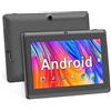 Haehne 7 Pollici Tablet PC, Google Android 4.4 Quad Core, 512MB RAM 8GB ROM, Doppia Fotocamera, Touchscreen Capacitivo, WiFi, Bluetooth, Nero