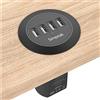 Simpeak Caricatore da Tavolo Incassato 4 Porte 30W PowerPort 4 Alimentatore Multi-Porta Compatibile per iPhone, Compatibile per iPad, Compatibile per Molti Altri