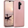 kwmobile Custodia Compatibile con Xiaomi Redmi Note 8 Pro Cover - Back Case Morbida - Protezione in Silicone TPU Effetto Metallizzato oro rosa metallizzato