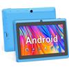 Haehne 7 Pollici Tablet PC, Google Android 4.4 Quad Core, 512MB RAM 8GB ROM, Doppia Fotocamera, Touchscreen Capacitivo, WiFi, Bluetooth, Cielo blu