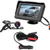 OBEST Telecamera Posteriore per Auto Telecamera di Retromarcia con Monitor LCD da 4,3,12 V-24 V Assistenza al Parcheggio, Visione Notturna, Impermeabile, Adatto per Autobus/Camion/Camper/Furgone