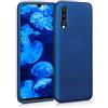 kwmobile Custodia Compatibile con Samsung Galaxy A70 Cover - Back Case Morbida - Protezione in Silicone TPU Effetto Metallizzato blu metallizzato