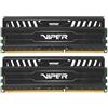 Patriot Memory Viper 3 Black Mamba DDR3 1600 16GB (2x8GB) C10 Kit Memoria Gaming XMP 1.3 Nero PV316G160C0K