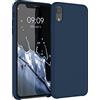 kwmobile Custodia Compatibile con Apple iPhone XR Cover - Back Case per Smartphone in Silicone TPU - Protezione Gommata - blu marino
