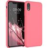 kwmobile Custodia Compatibile con Apple iPhone XR Cover - Back Case per Smartphone in Silicone TPU - Protezione Gommata - corallo fluorescente