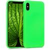 kwmobile Custodia Compatibile con Apple iPhone X Cover - Back Case per Smartphone in Silicone TPU - Protezione Gommata - verde fluorescente