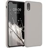 kwmobile Custodia Compatibile con Apple iPhone XR Cover - Back Case per Smartphone in Silicone TPU - Protezione Gommata - marrone grigio