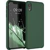 kwmobile Custodia Compatibile con Apple iPhone XR Cover - Back Case per Smartphone in Silicone TPU - Protezione Gommata - verde scuro