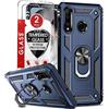 LeYi per Cover Huawei P30 Pro/P30 Pro New Edition,Custodia 360° Girevole Regolabile Ring Armor Bumper TPU Case Magnetica Supporto Smartphone Silicone Custodie Nero