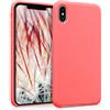 kwmobile Custodia Compatibile con Apple iPhone XS Max Cover - Back Case per Smartphone in Silicone TPU - Protezione Gommata - corallo fluorescente