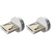 N. NETDOT 12th Generazione Connettori Micro-USB Senza Cavi[2 Pack]