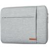 CASEZA Custodia per PC Portatile 13-13.3 Pollici Grigio London Borsa per Notebook ASUS dell Microsoft HP Surface Book e Altri - Custodia Resistente all'Acqua per Ultrabook 13 / 13.3 con Due Tasche