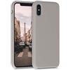 kwmobile Custodia Compatibile con Apple iPhone X Cover - Back Case per Smartphone in Silicone TPU - Protezione Gommata - marrone grigio