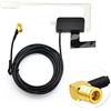 Eightwood Antenna DAB Antenna Autoradio DAB+ Adattatore SMB Digtial cavo autoradio con supporto in vetro da 300cm 9.8ft per Blaupunkt Pioneer Clarion Alpine