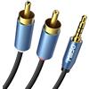 MillSO RCA a 3.5mm Cavo Jack, 3.5mm a 1/8 Cavo RCA AUX a RCA Maschio Premium Stereo Audio Cavo per un Smartphone, Tablet, o da Lettori MP3 a un Altoparlante o Altri Dispositivi Abilitati RCA - 1M