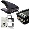 MMOBIEL Taglierina universale 3 in 1 per sim, micro sim, nano, compatibile con iPhone, Samsung, Sony, Huawei, Motorola, ecc., include 3 adattatori SIM + 1 perno di espulsione della scheda SIM