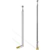 Bingfu Antenna Radio DAB FM Stilo Telescopica Ricambio 65 cm 6-Sezioni Antenna Radiolina Interni per Radio FM DAB TV Ibrida VHF/UHF, 2 Pacchi