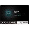 SP Silicon Power Silicon Power SSD 512GB 3D NAND A55 SLC Cache Performance Boost 2.5 Pollici SATA III 7mm (0.28) SSD interno