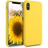 kwmobile Custodia Compatibile con Apple iPhone XS Max Cover - Back Case per Smartphone in Silicone TPU - Protezione Gommata - giallo radiante