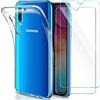 YNMEacc Cover per Samsung Galaxy A30s/ A50 Custodia, Trasparente Sottile Silicone Gel TPU Case + Pellicola Protettiva in Vetro Temperato per Samsung Galaxy A50/A30s