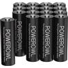 Powerowl - Batterie Ricaricabili AA, ad Alta Capacità, 2800 mAh, 1,2V NiMH Pile Ricaricabili AA Pre-caricate, Confezione da 16