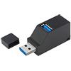 EasyULT USB 3.0 3-Porta Hub, 2 USB 2.0 Porta + USB 3.0 Porta Alta velocità per Computer Portatili PC Desktop Notebook - Nero