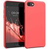 kwmobile Cover per Apple iPhone SE (2022/2020) / iPhone 8/7 Custodia - Back Case per Smartphone in Silicone TPU - Protezione Gommata - corallo vivo