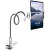 Lamicall Supporto Tablet, Collo Oca Supporto Regolabile - Universale Supporto Stand per 2022 iPad PRO 10.5, 9.7, iPad Air Mini 2 3 4, iPhone, Switch, Samsung Tab, Altri Tablets - Grigio