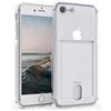 kwmobile Cover compatibile con Apple iPhone SE (2022) / iPhone SE (2020) / iPhone 8 / iPhone 7 - Crystal Case in silicone TPU - Custodia con slot per carte - trasparente