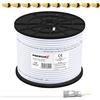 Premium X BASIC Cavo coassiale da 100m - Ricezione perfetta con schermatura in alluminio quadrupla 135dB - Compatibile con DVB-S / S2, DVB-C, DVB-T, BK impianti - Inclusi 10 connettori F