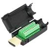Cerrxian, Adattatore per morsettiera a vite HDMI, placcato in oro, da HDMI maschio a terminale senza saldatura, connettore con modulo di segnale, con involucro