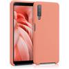 kwmobile Custodia Compatibile con Samsung Galaxy A7 (2018) Cover - Back Case per Smartphone in Silicone TPU - Protezione Gommata - corallo matt