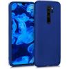 kwmobile Custodia Compatibile con Xiaomi Redmi Note 8 Pro Cover - Back Case Morbida - Protezione in Silicone TPU Effetto Metallizzato blu metallizzato
